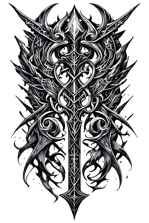 Kingdom Hearts Keyblade Oblivion In Sigilism Artstyle