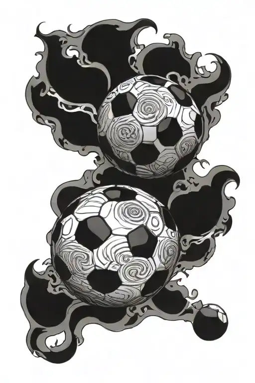 Soccer Ball Morphing Into A Mandala Design