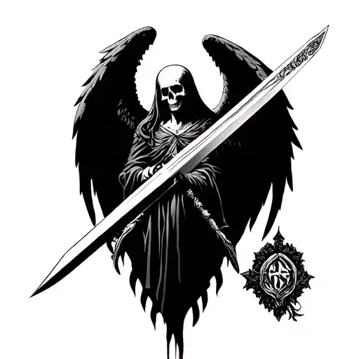 Angel Of Death With Sword