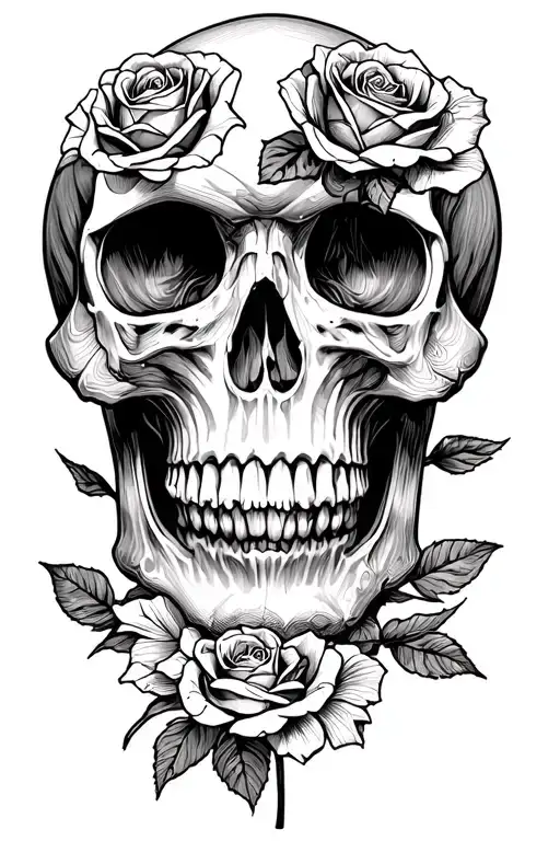 Skull And Roses