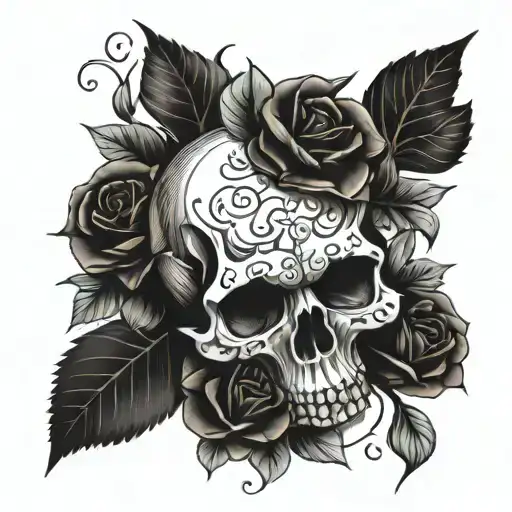 Skull And Roses