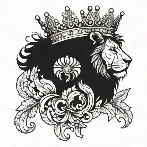Lion Wearing A Crown
