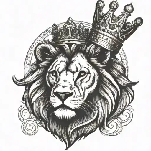 Lion Wearing A Crown