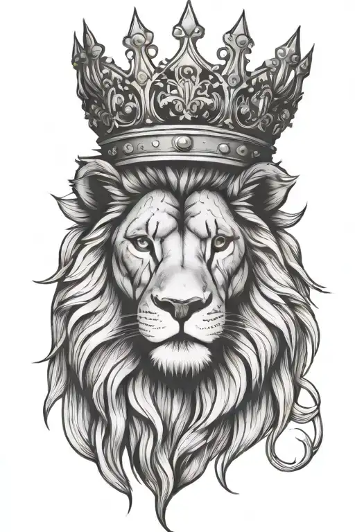 Lion Wearing A Crown