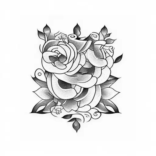 Vine Lines With Flowers On The Ends