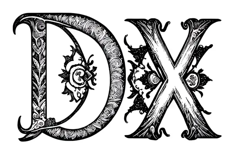 Letters D And X