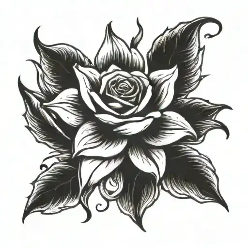 Rose And Lillies And Sparks