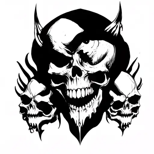 Evil Skulls Surrounded