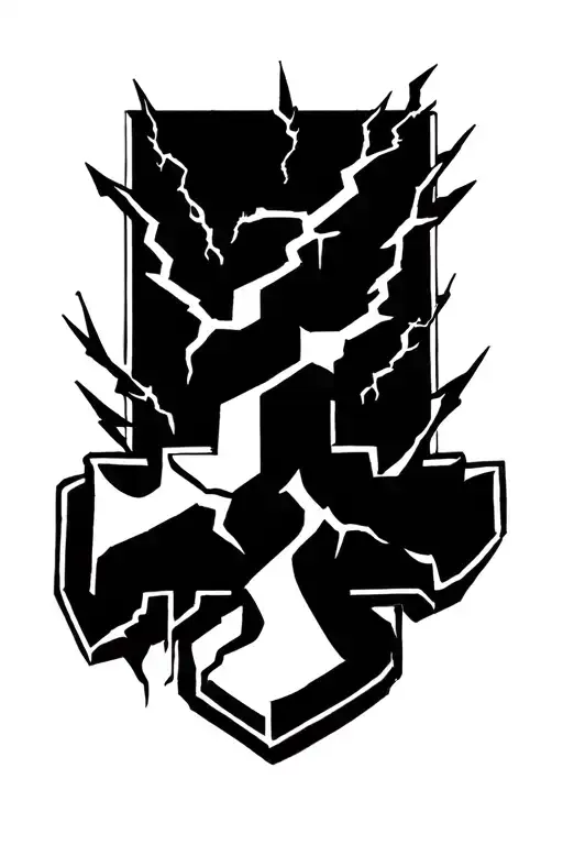 Cross With Lightning Strikes All