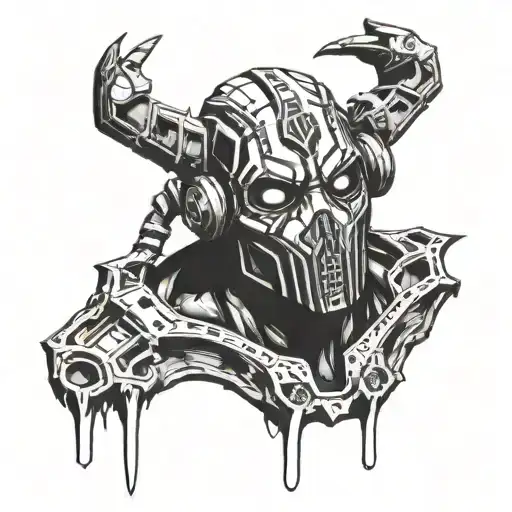 Borderlands Psycho Mask Surrounded