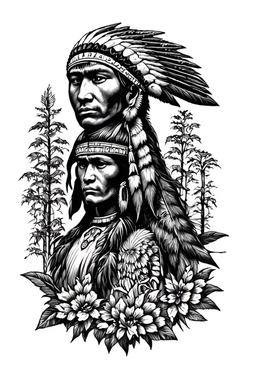 Cherokee Memorial Tattoo Design