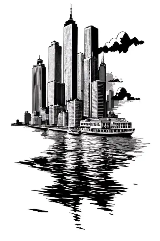 Chicago Skyline With Waterfront