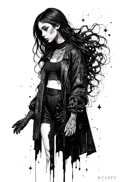 A Cyberpunk Girl Seeking Self-discovery