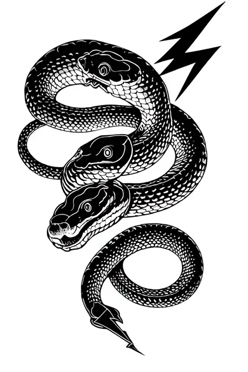Snake With Lightning Bolt