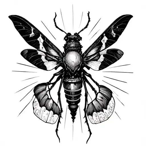 Death Head Moth On Lantern Shining Light