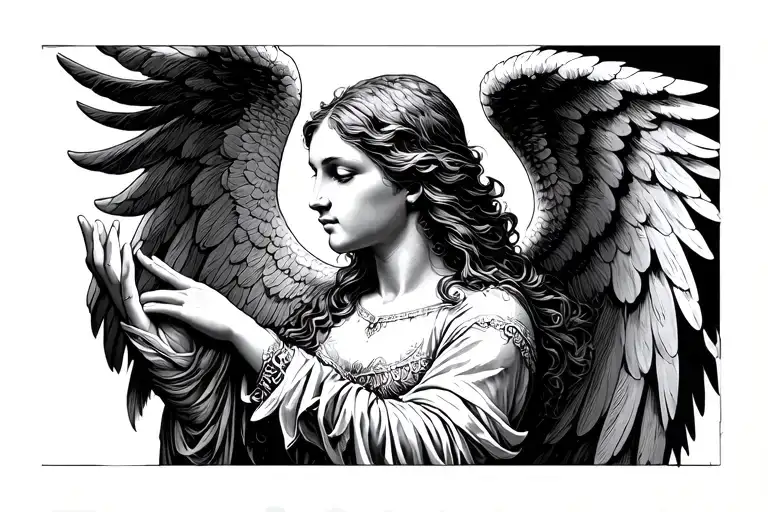 Angel With Hand Reaching