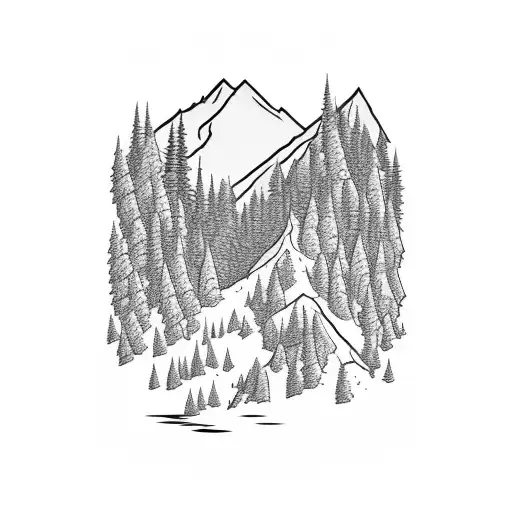 Mountain Landscape With A Trail Leading Into The Distance