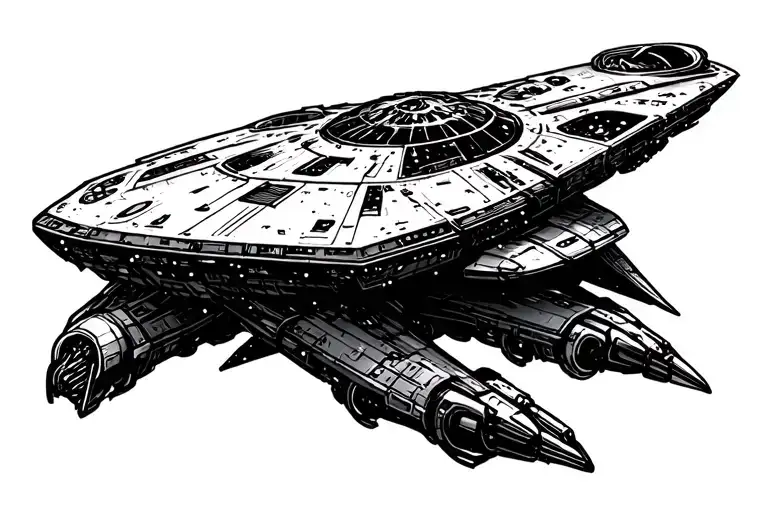 Alien Spaceship Flying