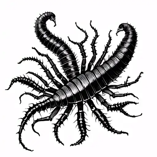 Lycoris Radiata With Centipede