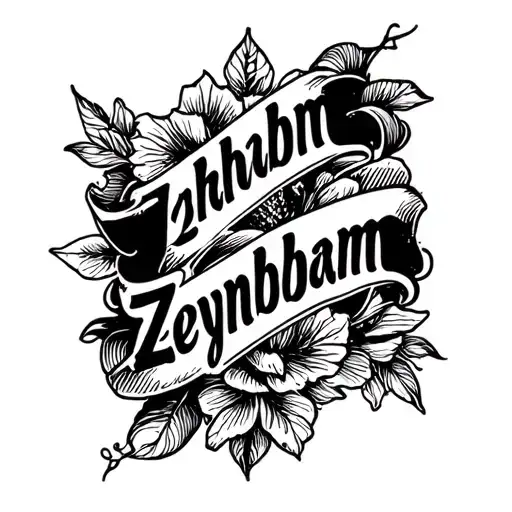 Write The Name Zeynabam And Minimal Style