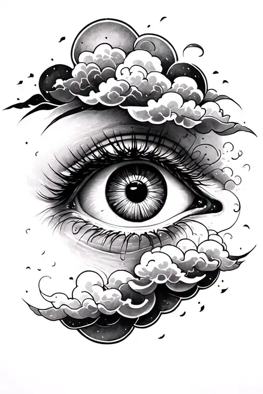 Eye And Clouds
