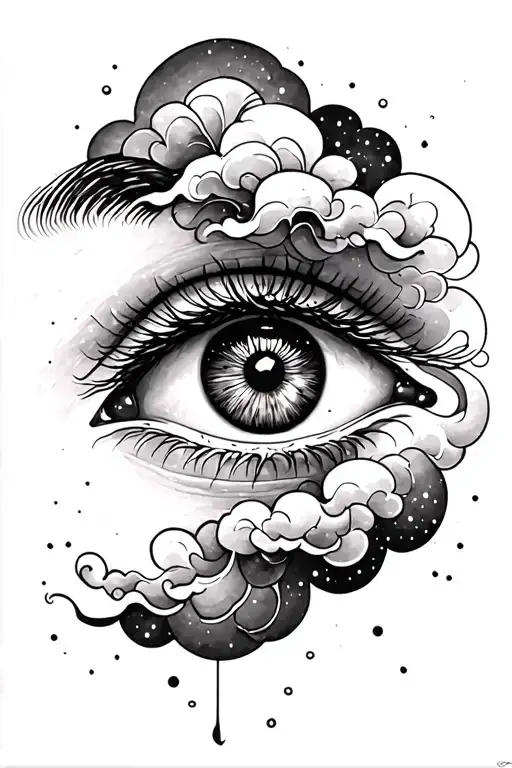 Eye And Clouds