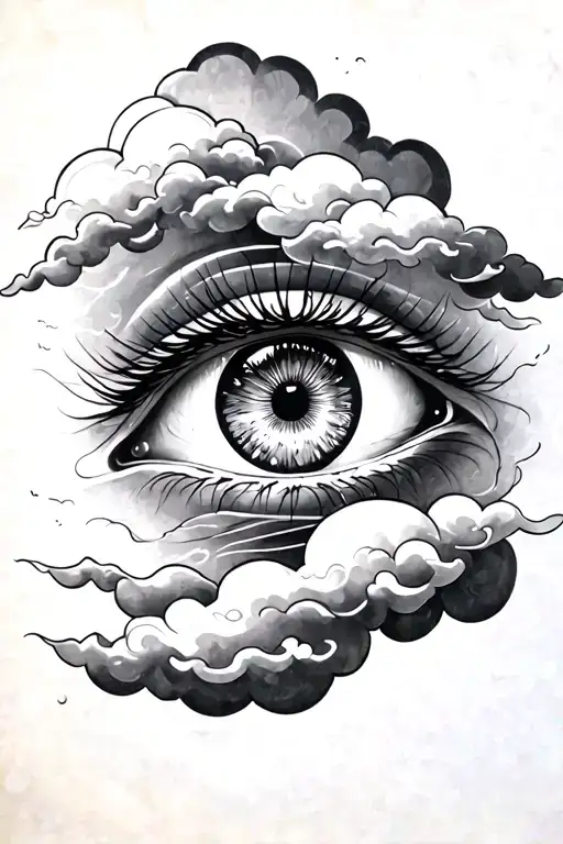 Eye And Clouds
