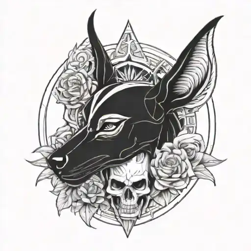 Anubis And Skull