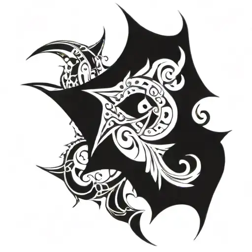 Mm With Ornaments Points Tribal
