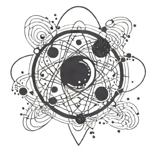 Universe Galaxy Atom Symbol