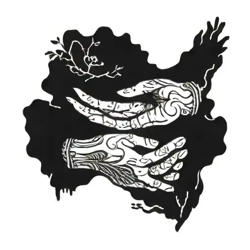 Daphne Mythology And Hand Print