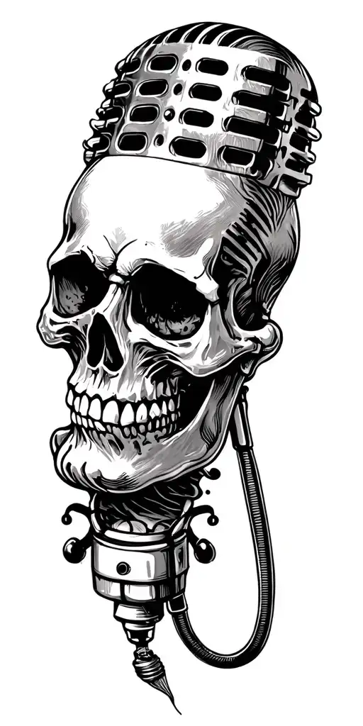 Skull And Microphone