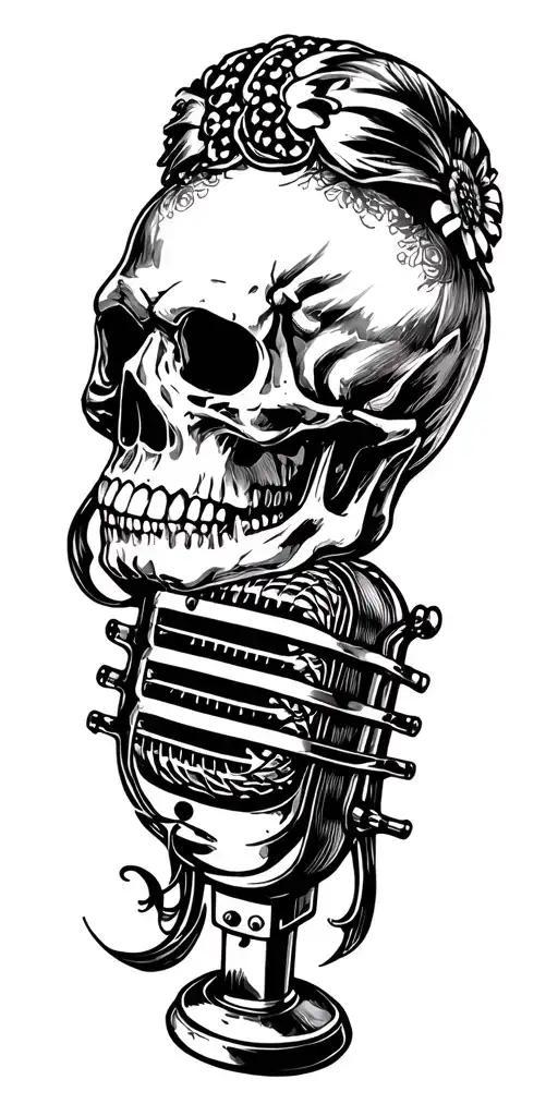 Skull And Microphone