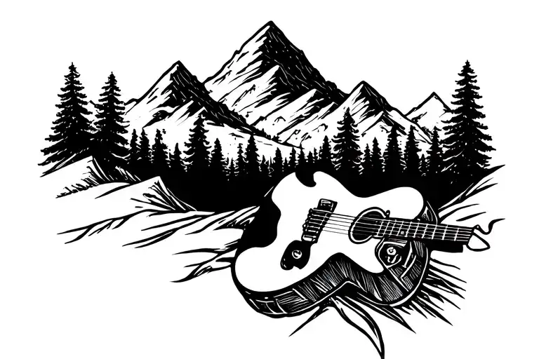 Guitar Mountain Love You