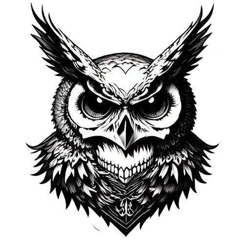 Skull Owl Grim Reaper Wrap