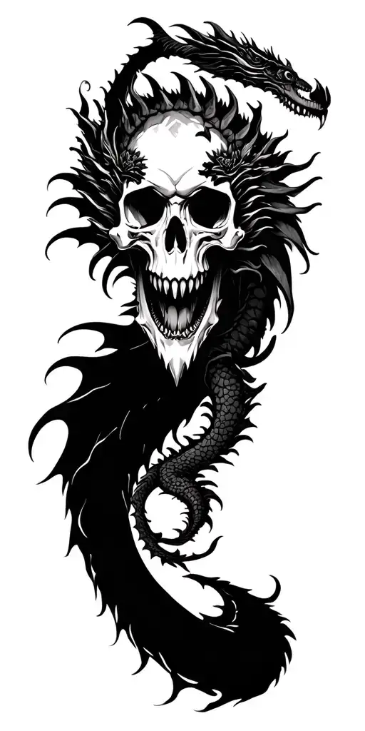 Skull And Dragon