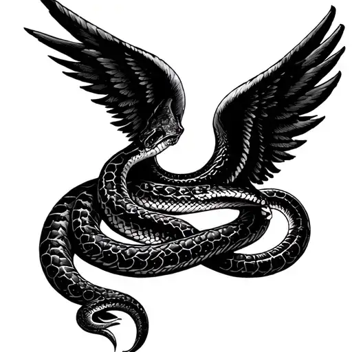 Wings With A Medical Snake