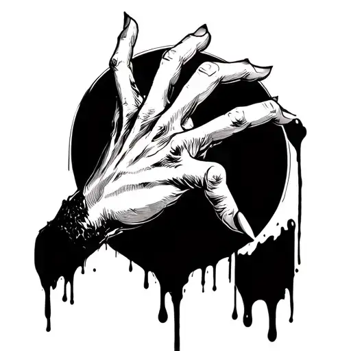 Demon Hand Blood Dripping