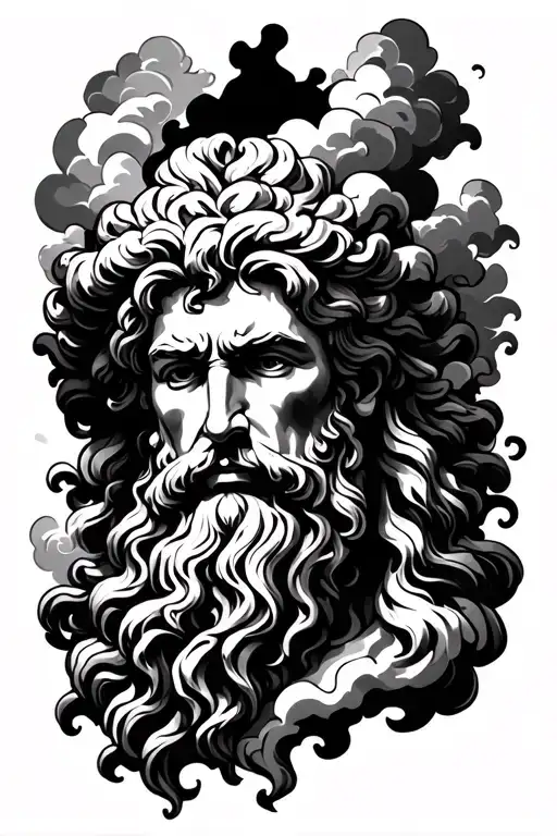 Zeus God With Clouds