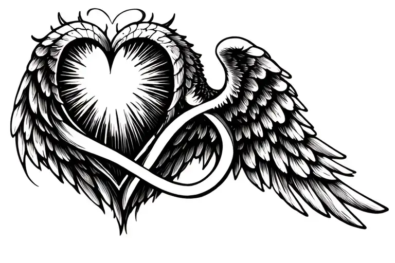 Heart Wings And Infinity Sign
