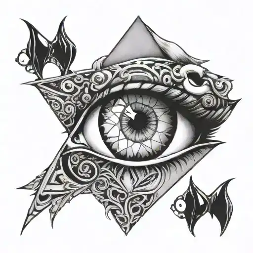 Blue Illuminati Eye Without Many Details
