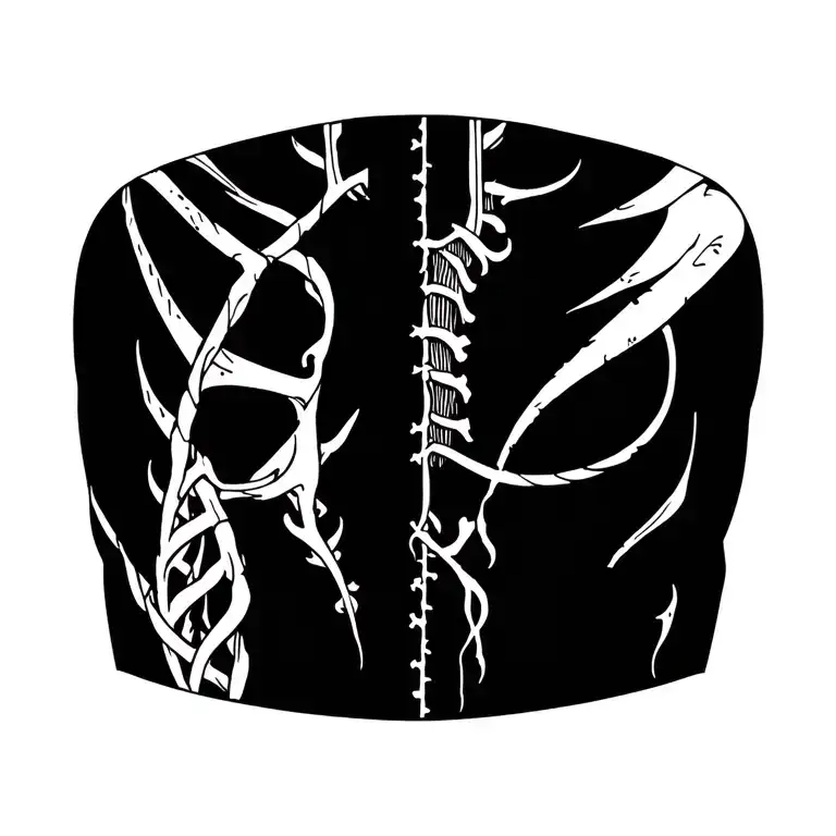 Full Back Tattoo Going Into Chest And Ribs