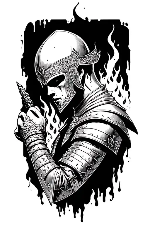 Bloody Knights Thoughtful By The Fire