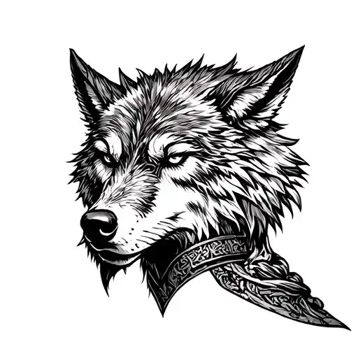 Viking Warrior With Wolf Head