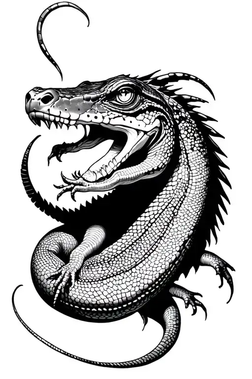 Reptile Inspired Tattoo Featuring