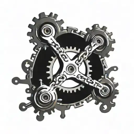 Incorporate A Detailed Bike Chain Intertwined With Elements Symbolizing Freedom