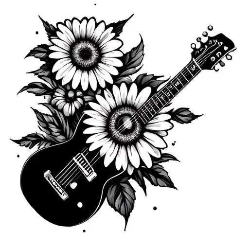 Guitar Daisy Military Teacher Surrounded