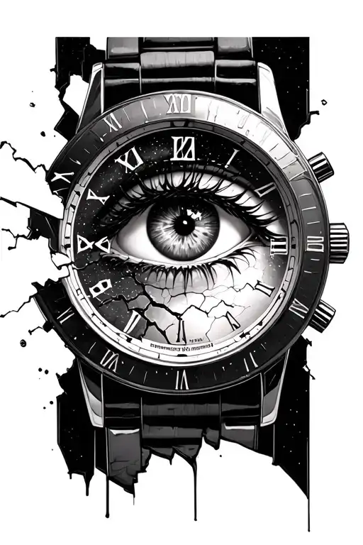 Anime Eye In Broken Watch