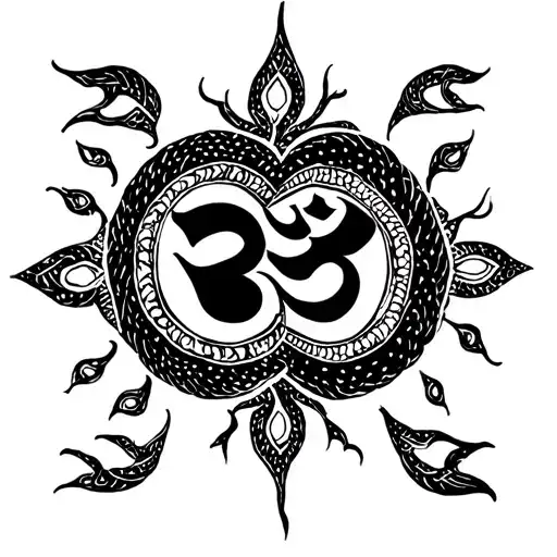Trishul Damroo Snake Mahamrityunjay Mantra Written Om
