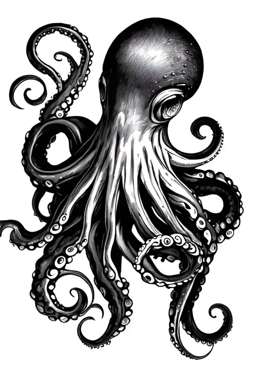 Octopus Wrapped Around Arm